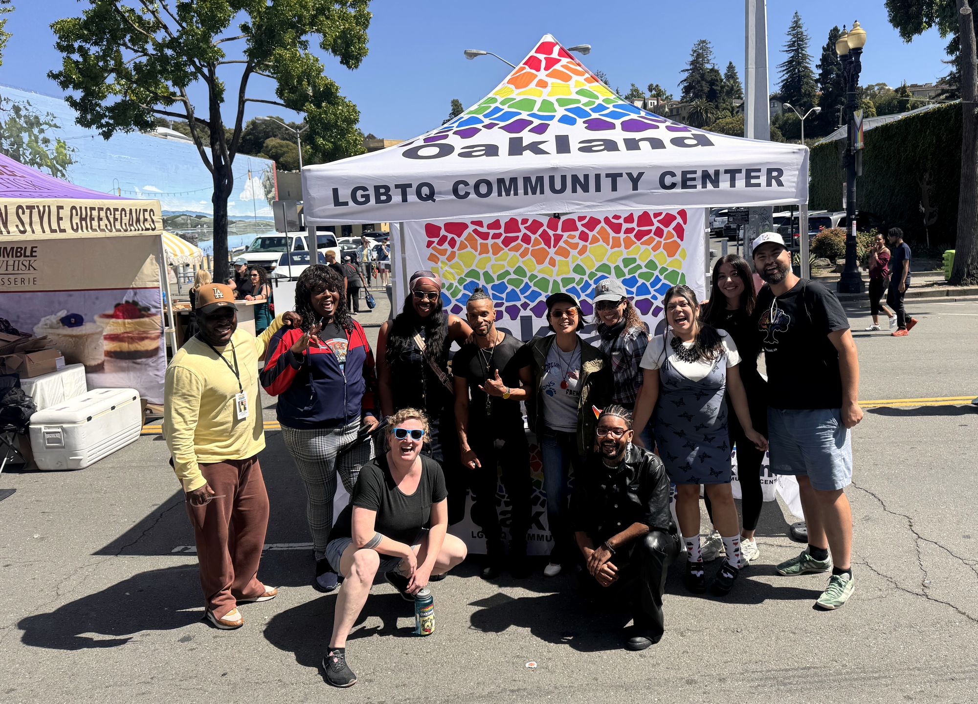 Keshia Lynch with the Oakland LGBTQ Community Center team at a community event